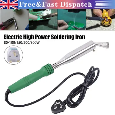 £20.89 • Buy Soldering Iron 100/150/200/300W Electric High Power Copper Soldering Chisel Tip