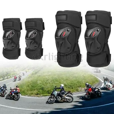 Motorcycle Knee Elbow Protective Pad Motocross Skating Knee Protector Shin Guard • $16.88