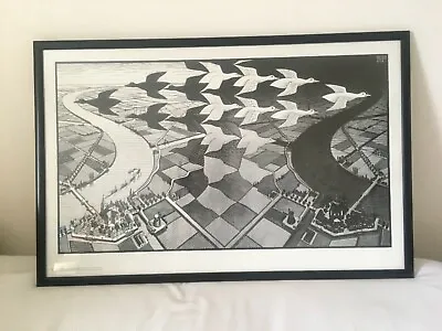 £80 • Buy M C Escher - Day And Night B&W Large Professionally Framed Print