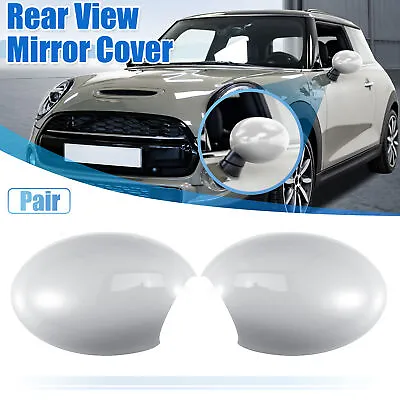 1 Pair Rearview Mirror Cover Side Wing Mirror Cap For Mini Cooper R50 White • $39.47