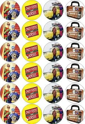 24 X 4.5cm ONLY FOOLS AND HORSES #1 EDIBLE WAFER PAPER CUPCAKE TOPPERS • £2.49