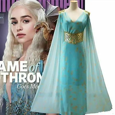 Game Of Thrones Daenerys Targaryen Dress Ladies Cosplay Dress Prom Dress Gifts • £21.34