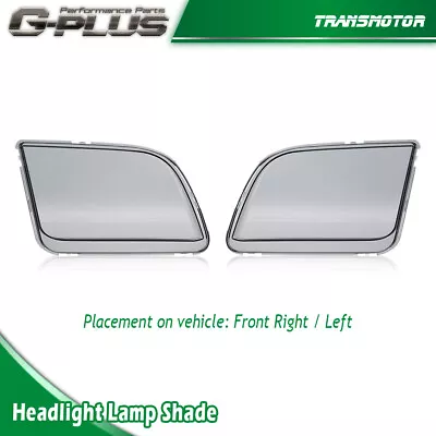 Fit For 05-09 Ford Mustang Chrome Housing Smoke Headlight Lens Cover Pair • $20.37