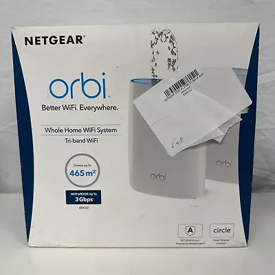 NETGEAR ORBI Whole Home Tri-Band WiFi System - White RBK50-100AUS (FREE SHIP) • $340