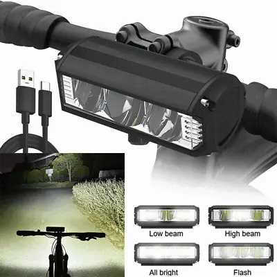 $14.69 • Buy Waterproof Super Bright LED Bike Light USB Rechargeable Bicycle Front Headlight