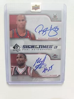 2008-2009 Sign Of The Times Dual Autographs Richard Jefferson/Maurice Williams • $29.99