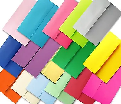 Assorted Multi Colors 100 Boxed A2 Envelopes For 4 X 5.5 Enclosures Response • $22.98
