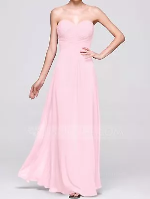 $45 • Buy Weddings & Special Occasion  Long Dress Size 8 Blushing  Pink No Sleeves Lined. 