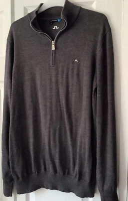 £12 • Buy Lovely Men’s J Lindeberg Light Merino Wool Golf Jumper Grey Size XL