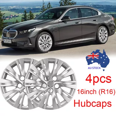 AU Car 4x16inch(R16) Hubcap Wheel Cover Vehicle Wheel Rim Skin Cover Silver • $63.64