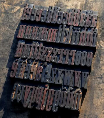 £207.07 • Buy A-z Alphabet 54 Mm Letterpress Wooden Printing Blocks Wood Type Vintage Printer´