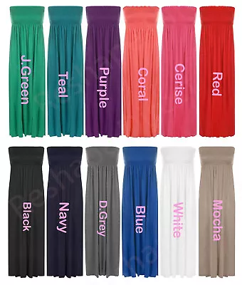 £9.99 • Buy Ladies Strapless Maxi Dress Ladies Sheering Boob Tube Bandeau Top Long Size 8-26