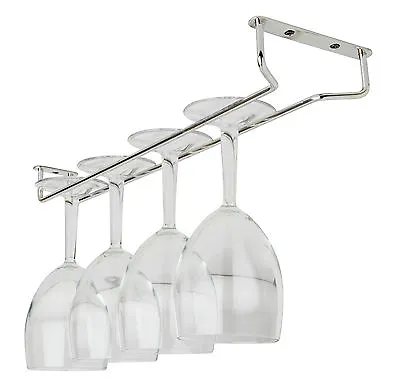 Chrome Plated Glass Hanger 16  Racks Holder Pub Bar Club Restaurant Hangers • £8.99