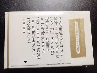 EMPTY Cigarette Box Collectible USA MARLBORO GOLD - Court Mandated Label - EMPTY • $3.25