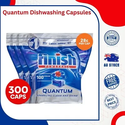 $102.50 • Buy 300PK Tabs Finish Powerball Quantum Regular Dishwashing Tablets For Dishwasher
