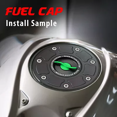 Green CNC Keyless Fuel Gas Tank Cap For Kawasaki ZG 1000 Concours 86-06 05 04 03 • $54.49