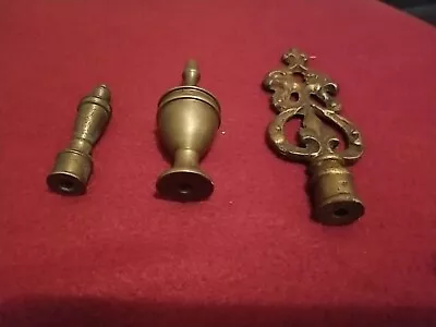 ANTIQUE Vintage LAMP FINIALS Lot (3) BRASS Cast Iron ORIGINAL PATINA  • $24