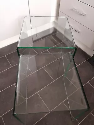 RRP £240 New And Unused Glass Nest Of Coffee Tables. • £150