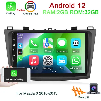 Apple Carplay Stereo For Mazda 3 2010-2013 Car Radio Android 12 GPS Wifi 2G+32G • $113.90