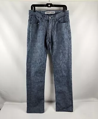 Express Mens Kingston Classic Fit Straight Leg Blue Jeans Size 30x34 • $32.95