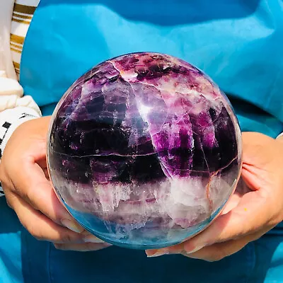 2650G Natural Beautiful Fluorite Energy Magic Ball Reiki Stone Healing • $0.99