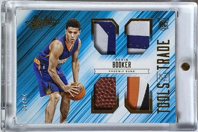 $455 • Buy 2015 Absolute Devin Booker Rookie PRIME #PATCH /49 & Used Ball - Ready To Grade