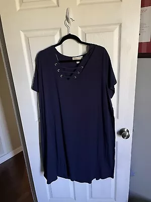 Michael Kors Ladies Size 3x Navy Tunic Blouse New • $12