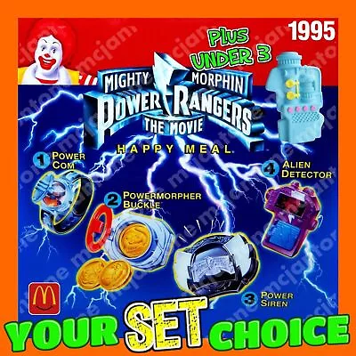 SET McDonald's 1995 MIGHTY MORPHIN POWER RANGERS Saban MMPR Flute YOUR CHOICE • $48