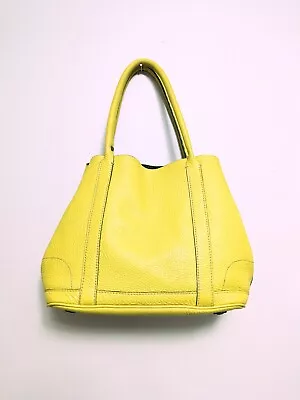 J CREW BORGE GARVERI UPTOWN Bag Tote Yellow/ Green Leather Tote **Rare Color** • $75