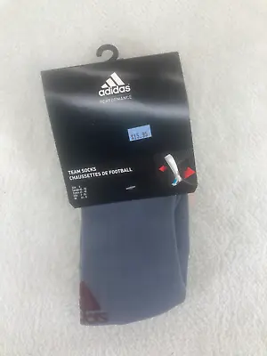 Adidas Team Socks Football Gray Maroon Size 7-8.5 NEW • $4.28