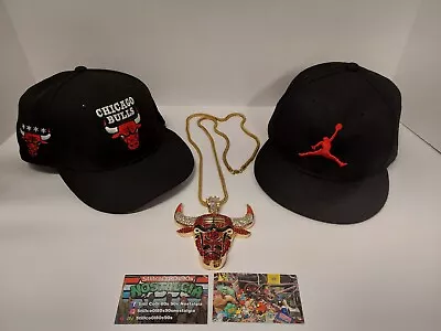 Chicago Bulls  Michael Jordan Hats Bling Diamond Necklace 💎  Hot • $44.24