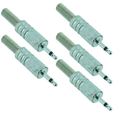 5 X 2.5mm Mono Metal Audio Jack Plug Connector Adapter • £4.59