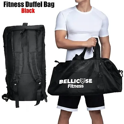 Gym Duffel Bag Sports MMA Boxing Gear Backpack Water Resistant Shoulder Straps • $39.88