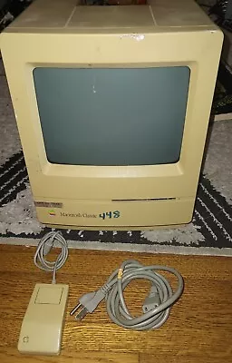 Apple Macintosh Classic M0420 Parts Vintage 1991 Computer Cord Mouse Lot • $79.99
