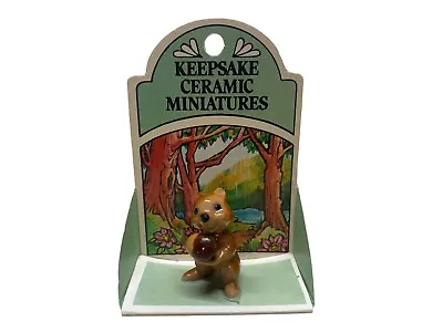 Vintage Wallace Berrie & Co 1975 Keepsake Ceramic Miniatures￼ Squirrel ￼figures • $15.97