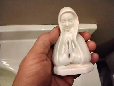 Virgin Mary Madonna Praying Goebel White W Germany Vintage 3-3/4  MINT • $18.99