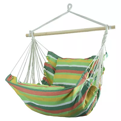 £19.99 • Buy Woodside Swinging Garden Hammock Chair Outdoor Wooden Rope Swing Seat