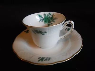$11.96 • Buy Small VA Portugal Green Floral Tea Cup And Saucer