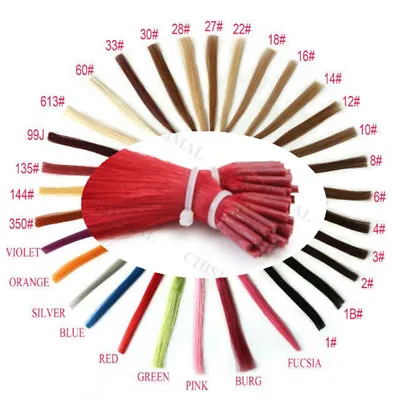 10 ~30  Women Remy Stick I-Tip Human Hair Extensions 1g/s Fashion More Colors • $37.39