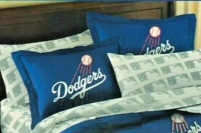 Los Angeles DODGERS Blue PILLOW SHAM SET LA Baseball Sports Bedroom Bedding • $25