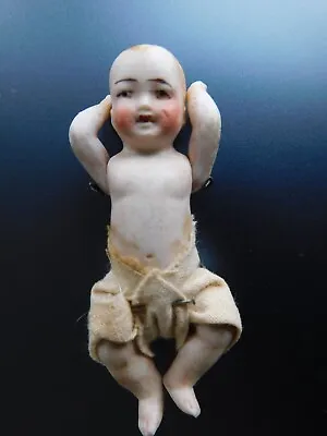 Vintage Antique German Bisque Miniature Jointed Baby Doll 2 3/4  • $19.99