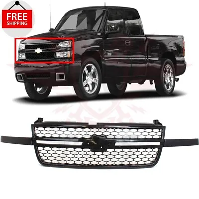 New Front Upper Black Grille Assembly Fits 2003-2007 Chevrolet Silverado 1500 SS • $206.10