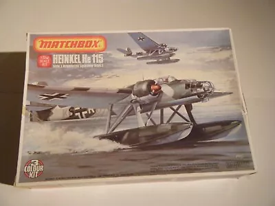 CLASSIC 1975 MATCHBOX 1/72sc WW II German HEINKEL He.115 SEA-PLANE Bomber Kit • $21.95