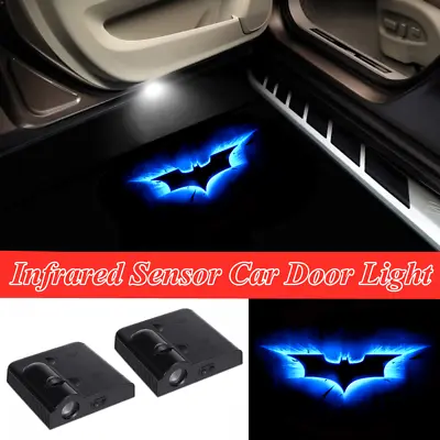 2x LED Blue Dark Knight Batman Car Door Laser Welcome Projector Shadow Lights • $18.04