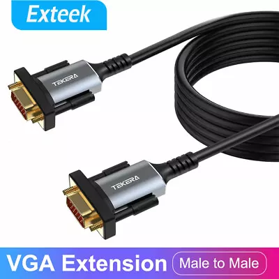 VGA Extension Cable SVGA 15Pin Male To Male For Laptop PC Projector HDTV Display • $3.95