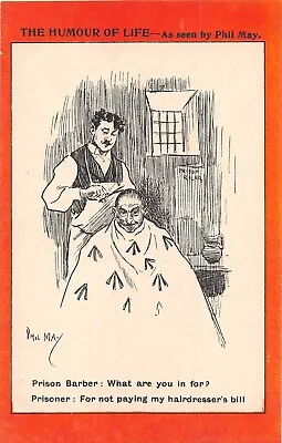 £3.60 • Buy Postcard Humour Of Life Prison Barber Convict    Phil May