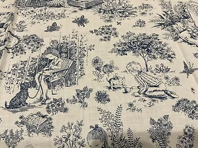 VTG Fay Burgos For Marcus Bros Children At Play TOILE Cotton Quilt Fabric BTHY • $8.50