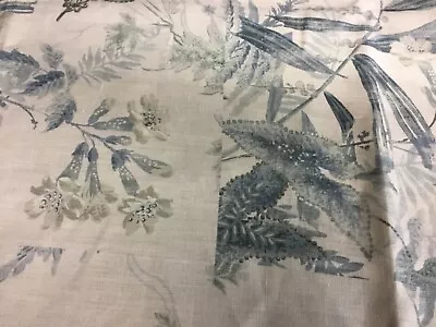 2.5 Meters Remnant Fabric Colefax And Fowler Printed LINEN Chintz Blues • £25.99