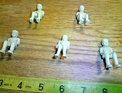 5 Vintage 1950s Marx Rubber Sitting Children Dollhouse 4 Boys 1 Girl  • $10