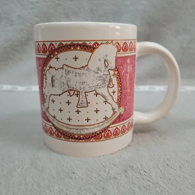 Vintage Faded Rocking Horse Christmas Coffee Mug Cup • $6.17